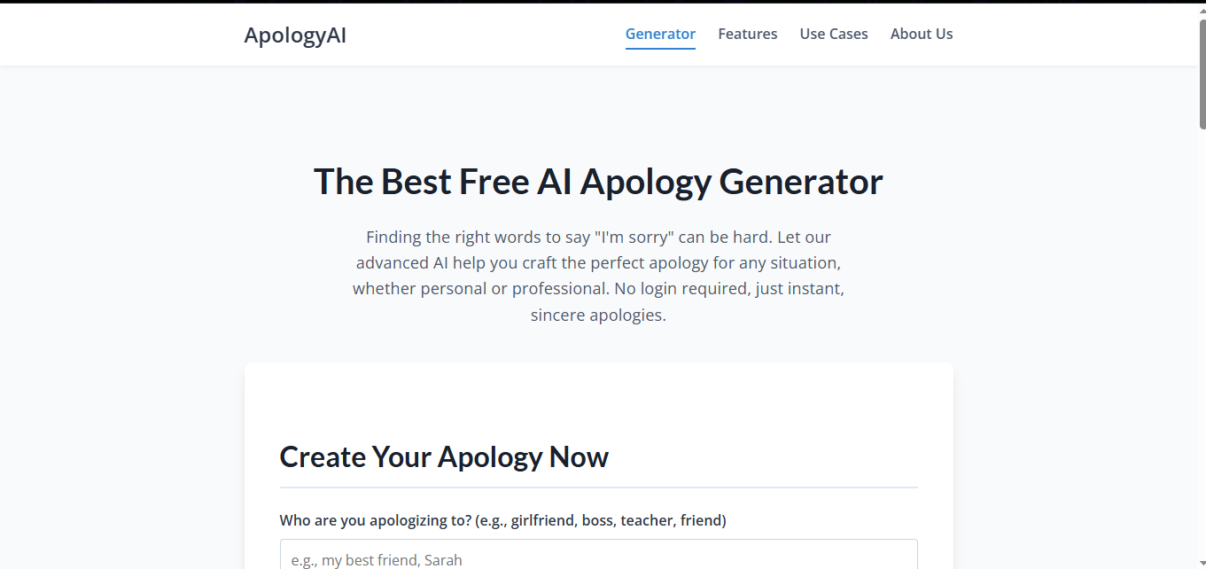AI Apology Generator